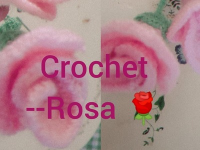 Rosa tejida- Crochet