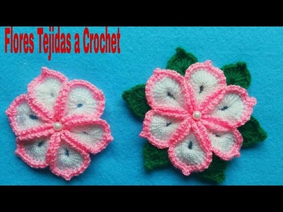Cómo tejer flores a crochet.ganchillo-flores a croché paso a paso-how to crochet flower