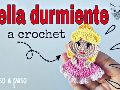 BELLA DURMIENTE a crochet | Aplique a crochet | paso a paso