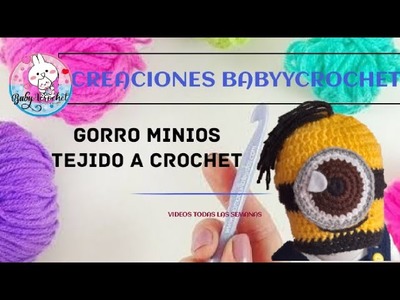 Gorro temático minios. tejido en crochet????????