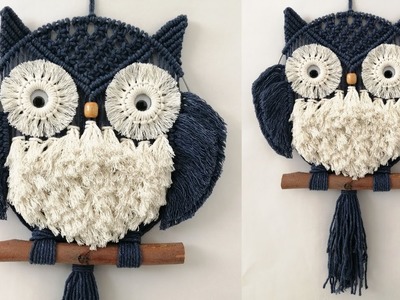 DIY como hacer un BÚHO en MACRAME (paso a paso) | DIY Macrame Owl Wall Hanging Tutorial