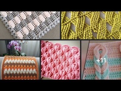 40 modelos de puntadas tejidas a crochet especiales para mantas,blusas,y muchos proyectos más