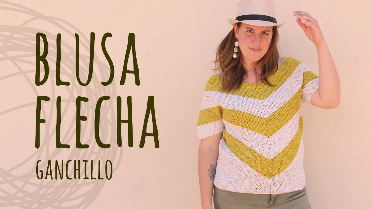 ⏬ CÓMO TEJER BLUSA FÁCIL GANCHILLO ⏬ BLUSA FLECHA | Ganchillo - Crochet | Lanas y Ovillos