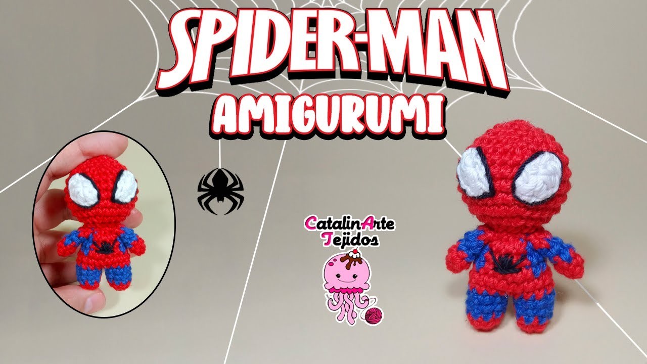 Spiderman mini amigurumi | CatalinArte Tejidos