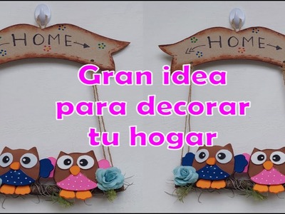 HERMOSA DECORACIÓN PARA EL HOGAR - Manualidades para el hogar- Home Crafts - MOLDES GRATIS