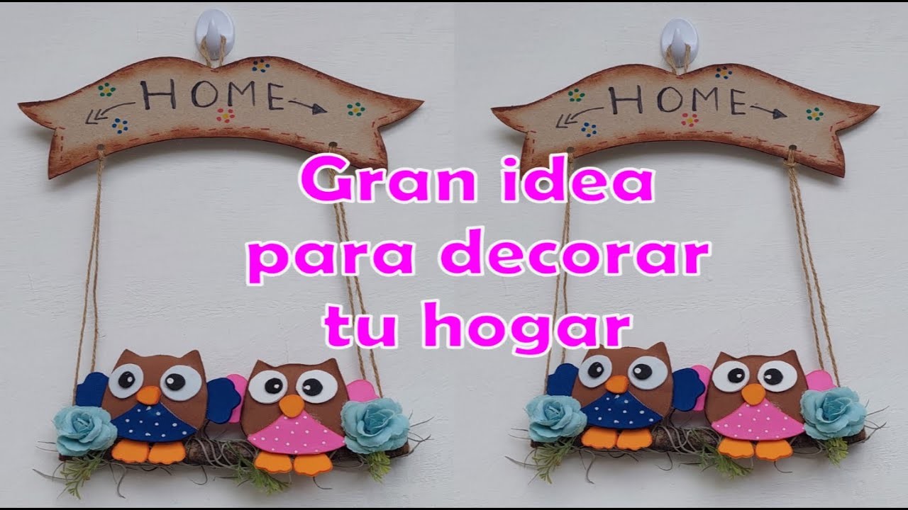 HERMOSA DECORACIÓN PARA EL HOGAR - Manualidades para el hogar- Home Crafts - MOLDES GRATIS