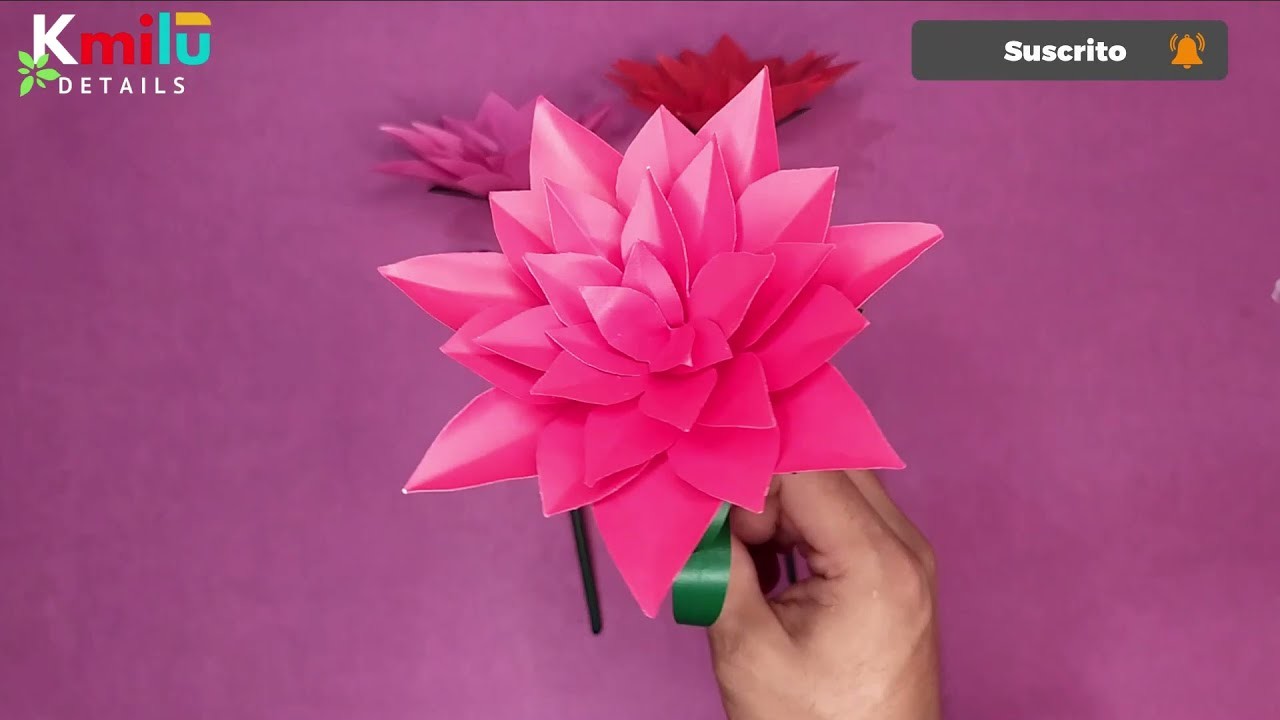 ???????? MANUALIDADES: flores de papel fáciles de hacer paso a paso - DIY