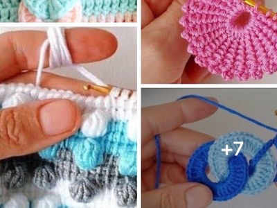 Modelos y puntadas tejidas a crochet especiales para mantas y proyectos para el hogar