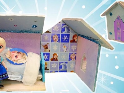 Trucos y Manualidades para Muñecas - Como Hacer Casita miniatura para Elsa Bebé Frozen ????