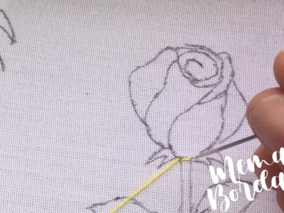 Bordado a mano increíble diseño de rosas con fácil tutorial de seguimiento