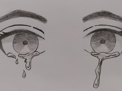 Cómo dibujar un ojo de anime con lágrimas | Dibujo fácil paso a paso