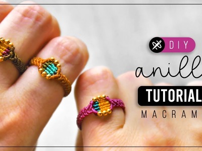 DIY Anillo Hexagonal » ✨ tutorial | como hacer anillo tejido de hilo fácil | diy ● Macrame ring #237