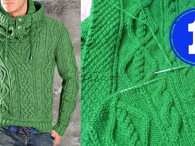 Suéter tejido a dos palitos - sweters tejido en dos agujas * tejido para hombre  talla S M L