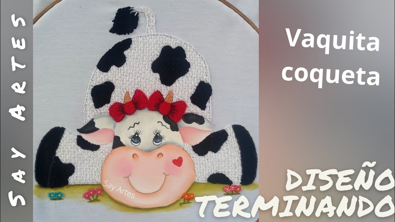 Vaquita coqueta - Diseño terminado | Say Artes