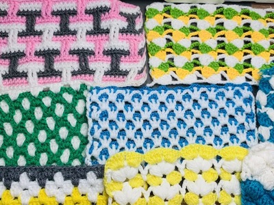 25 modelos de puntadas a crochet especiales para tejer mantas,bufandas,gorros,caminos de mesas etc