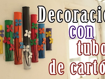 Cómo decorar con tubos de cartón grueso | decoración colgante con tubos