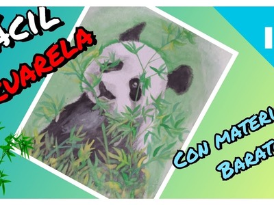 Como Dibujar un Panda a acuarela | Con materiales baratos.