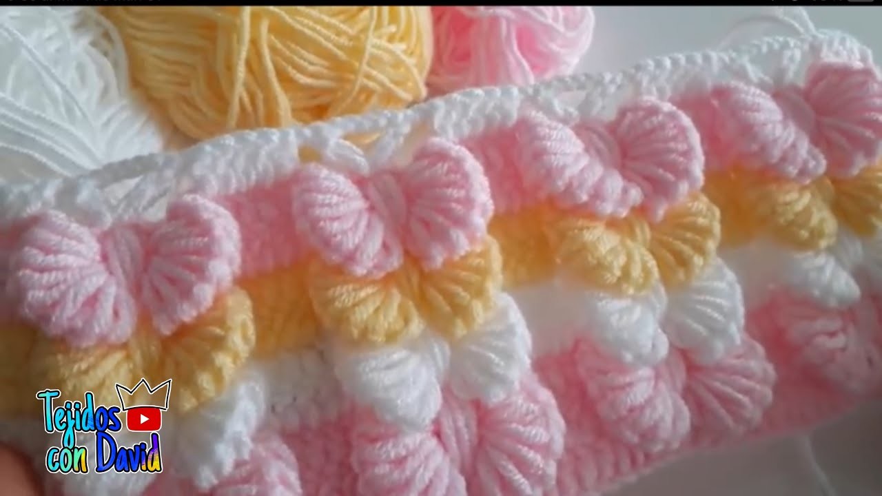 Cómo tejer en punto chongo o moño en 3D tejido a crochet.How to crochet a 3D chongo stitch ????????