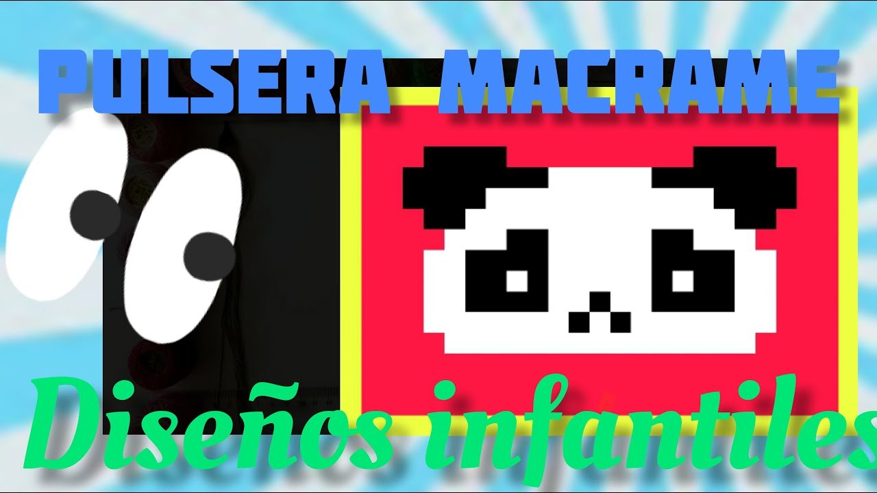 ‼️???? Oso Panda ????en pulsera Macramé????