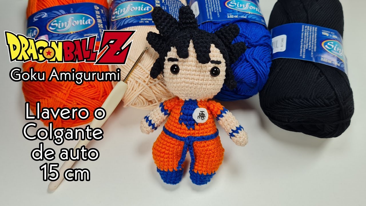 1ra parte, Amigurumi Goku tejido a crochet | Cuerpo y cabeza | Llavero o colgante para auto