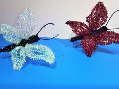 Como hacer una mariposa con  limpiapipas fácil.make butterfly pipe cleaners