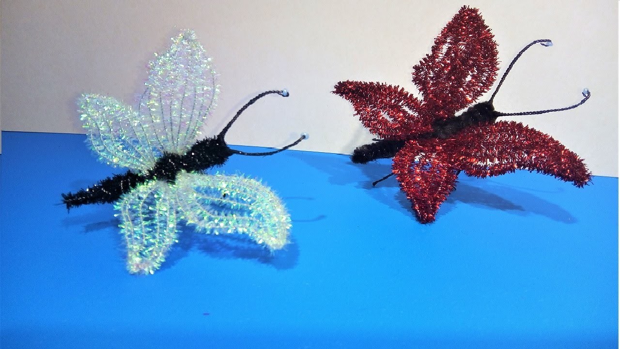 Como hacer una mariposa con  limpiapipas fácil.make butterfly pipe cleaners
