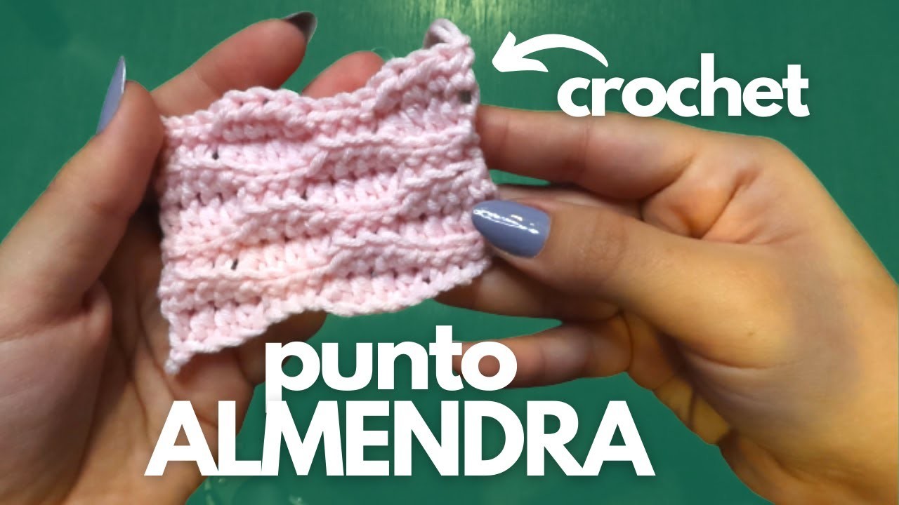 ???? Punto ALMENDRA, aprende a tejer crochet con textura! Perfecto para mantas y cobijas | mariaclah