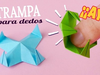 Trampa para dedos de origami [Cómo hacer un papel antiestrés sin pegamento]