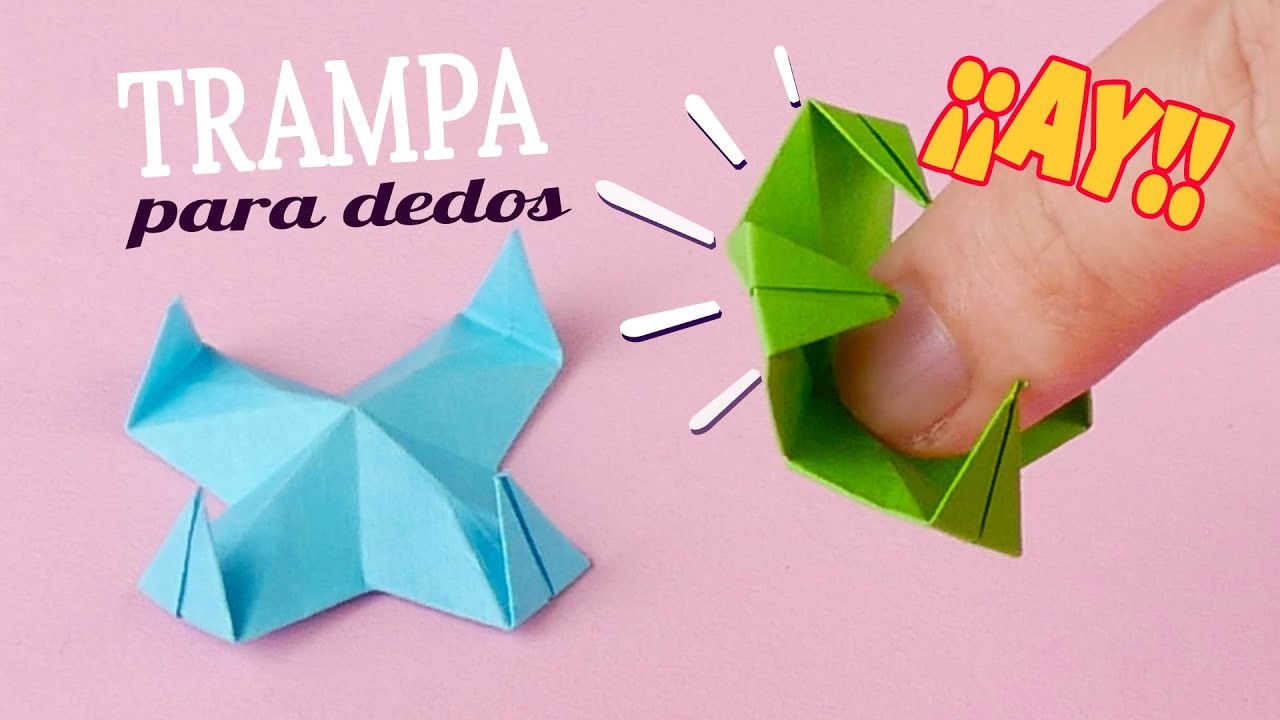 Trampa para dedos de origami [Cómo hacer un papel antiestrés sin pegamento]