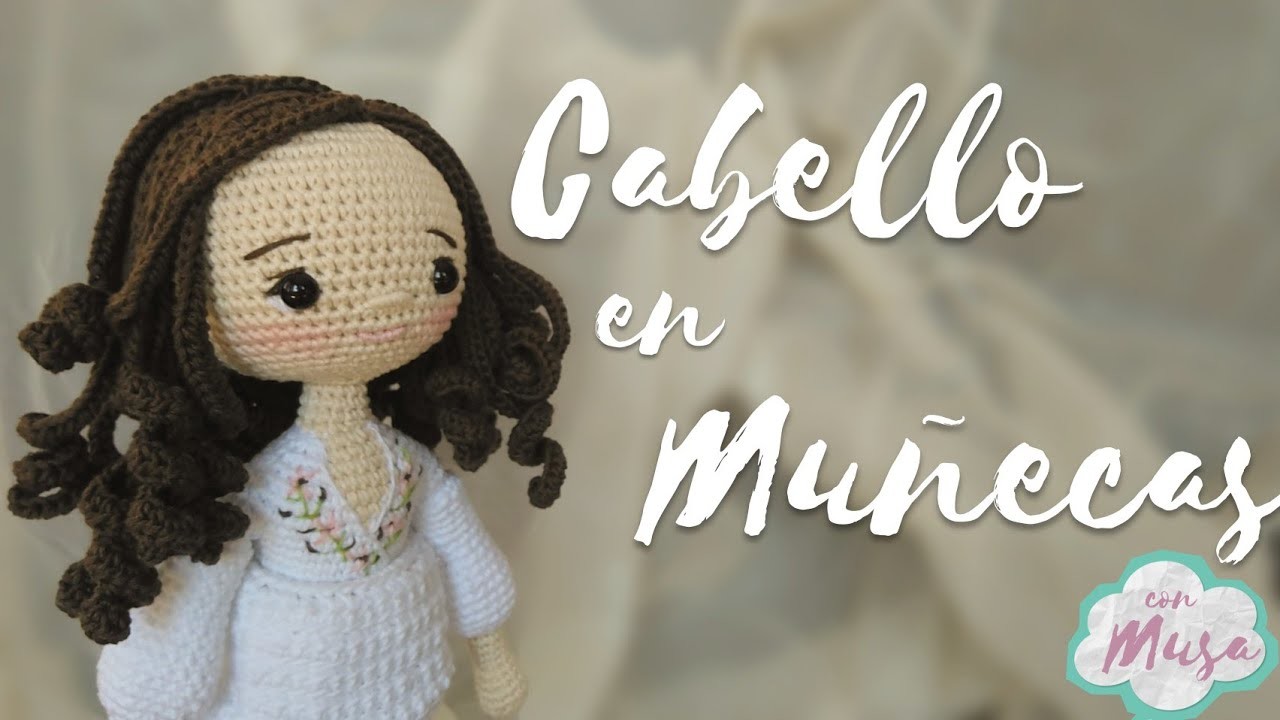 Tutorial Cabello para Amigurumi. Tejido paso a paso a crochet. cómo hacer cabello de muñecas