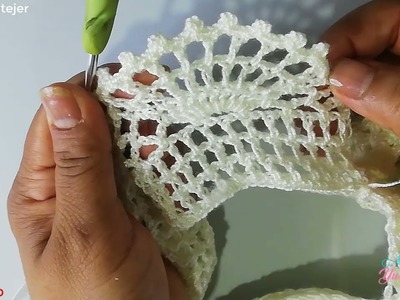 Como hacer crop-top crochet con puntilla de borde paso a paso 3 de 3 .