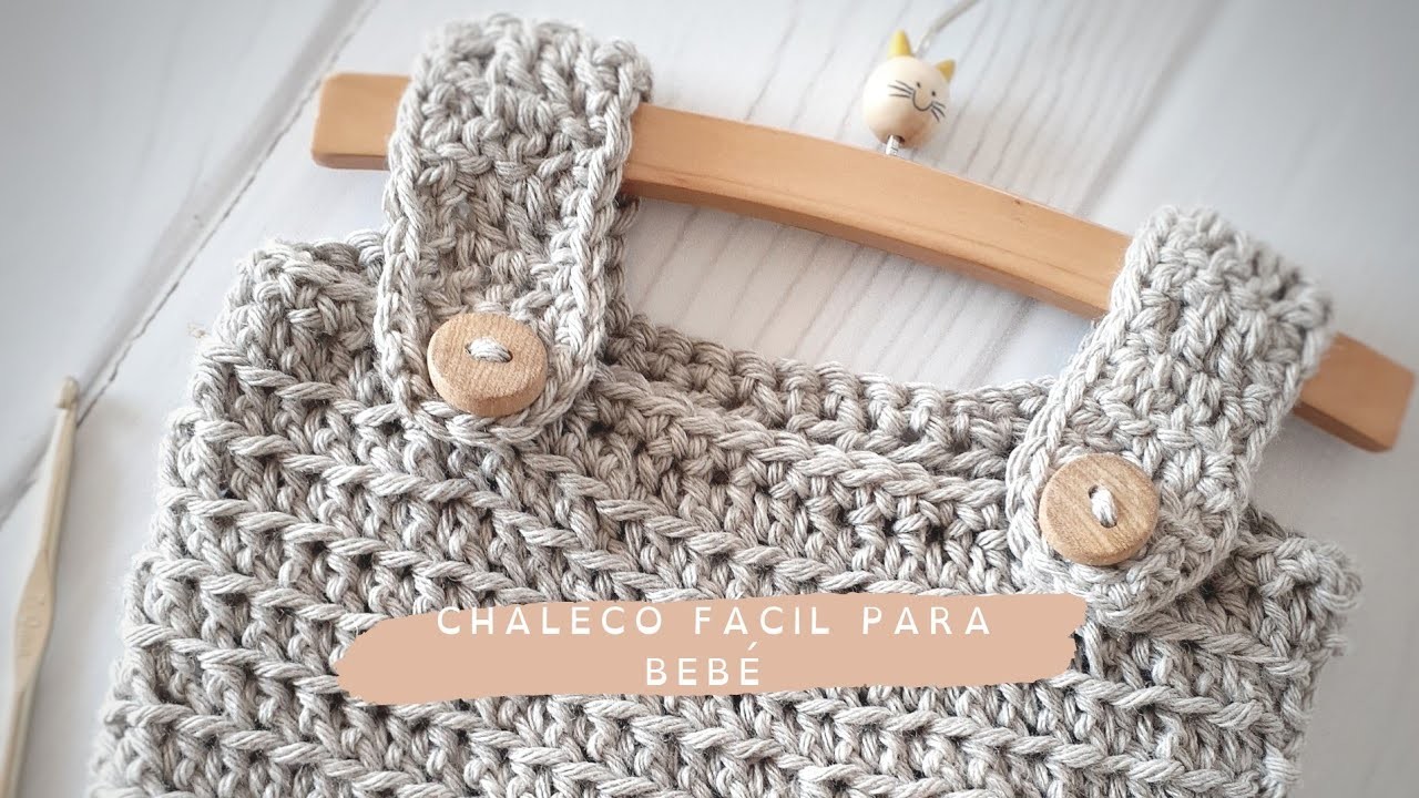 Cómo tejer un chaleco fácil para bebé a crochet?