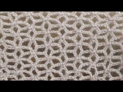 Malla de flores, muy fácil de tejer crochet
