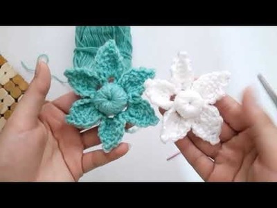 Como hacer flores 3D Crochet | Ganchillo | Tunecino