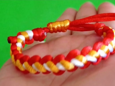 DIY Como hacer pulsera bicolor estilo bastón de dulce fácil y rápida  para vender