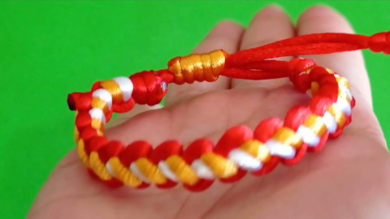 DIY Como hacer pulsera bicolor estilo bastón de dulce fácil y rápida  para vender