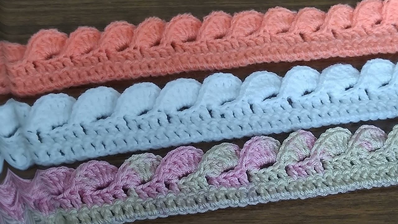 Borde de encaje de ganchillo