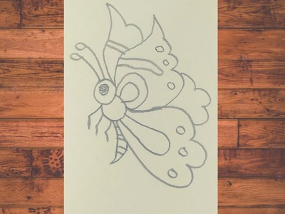 Como dibujar una mariposa fácil y rápido con lápiz super fácil | How to draw a buterfly easy