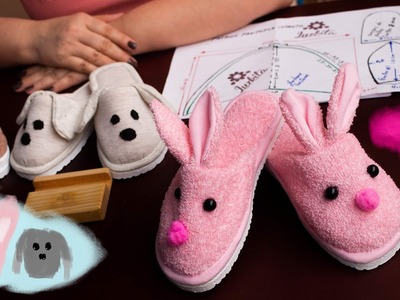 Cómo hacer Pantuflas infantiles.IDEA de negocio.2 modelos.Tutorial de costura infantil con Luzkita