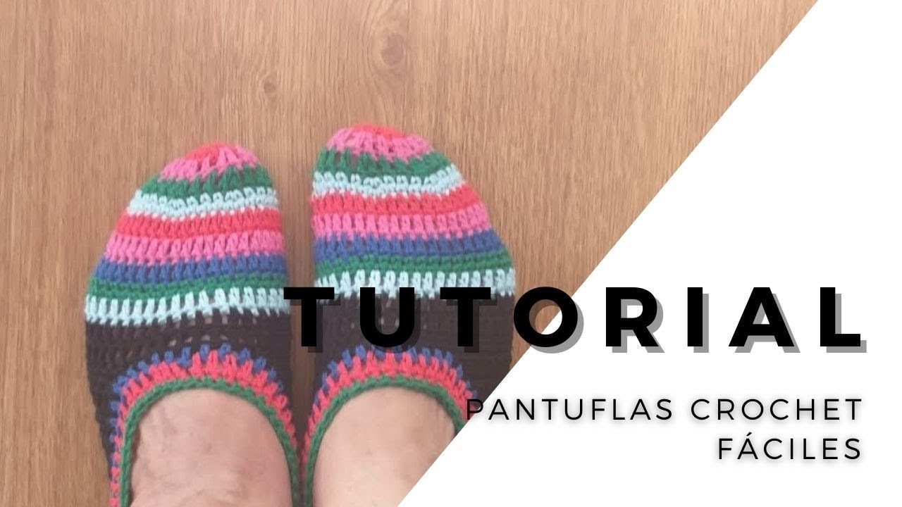 TUTORIAL | Como tejer unas pantuflas crochet FÁCILES
