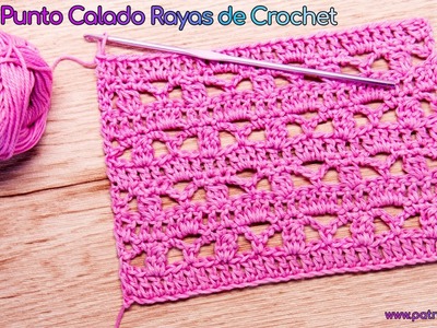 Cómo Tejer el Punto Calado Rayas de Crochet - Ganchillo Tutorial Paso a Paso