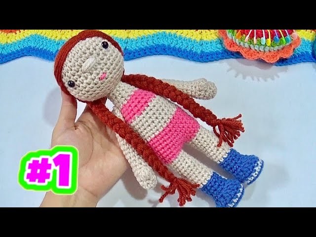 Muñequita Trenzitas Tejida a crochet paso a paso Video #1
