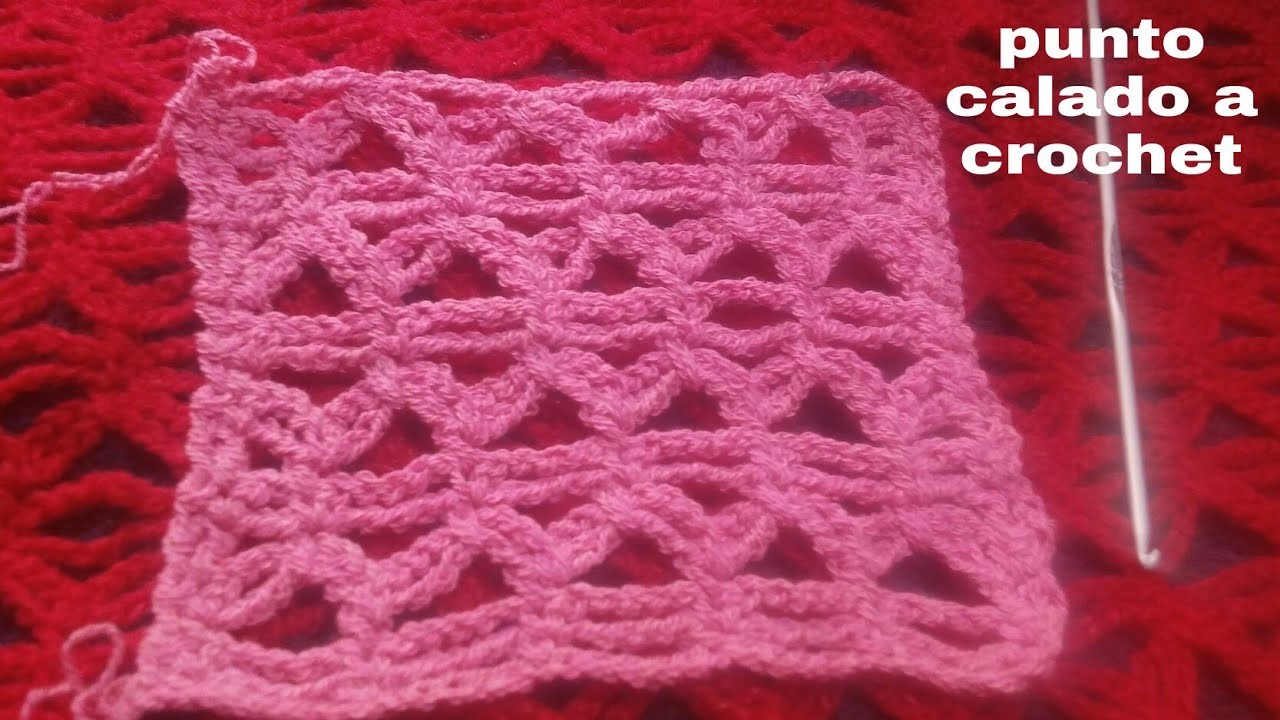 Punto calado tejido a crochet fácil y rápido paso a paso.