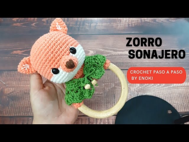 Zorro Amigurumi Sonajero a crochet