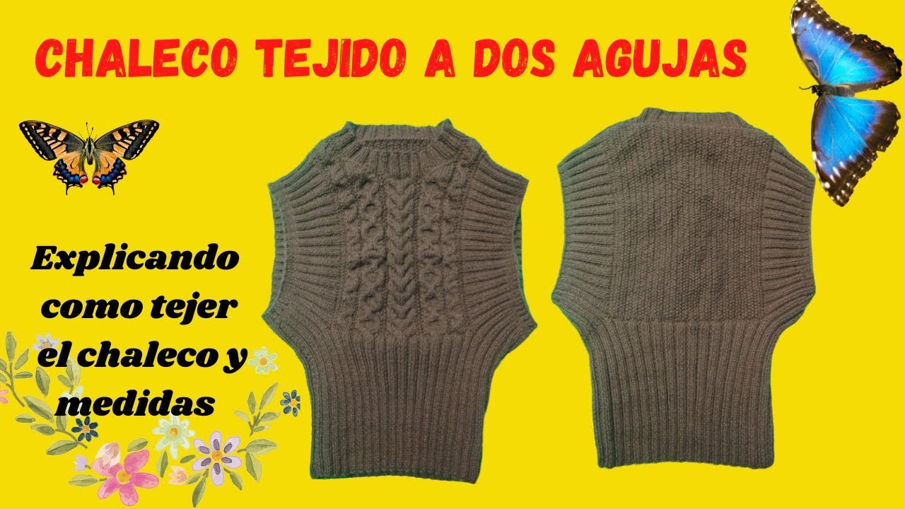 Chaleco a dos agujas