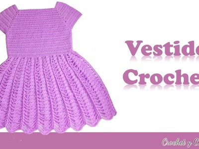 Vestido para niñas tejido a crochet