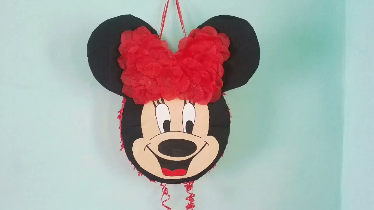 Como hacer una piñata de Minnie Mouse