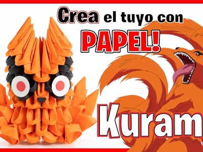 ???? CREA a KURAMA de PAPEL ???? (Muy Pocas Piezas) ORIGAMI 3d KYUBI, (FÁCIL) Naruto