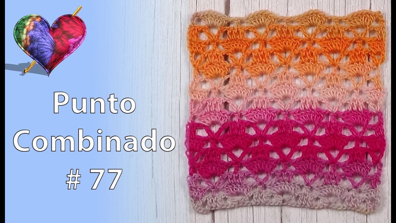 NUEVO Punto COMBINADO # 77 en Crochet (Paso a Paso)