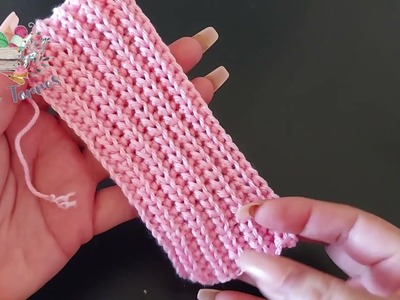 COMÓ HACER EL PUNTO BRIOCHE O INGLES A CROCHET - CUELLOS -BUFANDAS  MUESTRA DE PUNTADAS #knitting